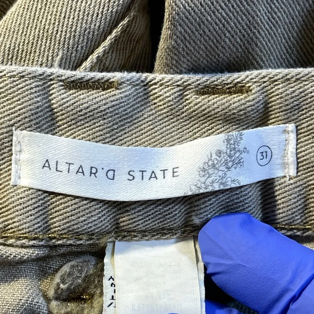 Altar° State Women's Khaki Cargo Pants‎ Size 31 Cotton Casual Utility Cargo